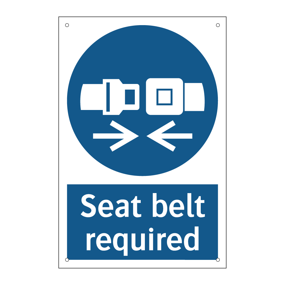 Seat belt required