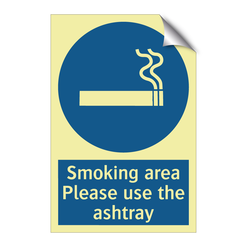 Smoking area Please use the ashtray