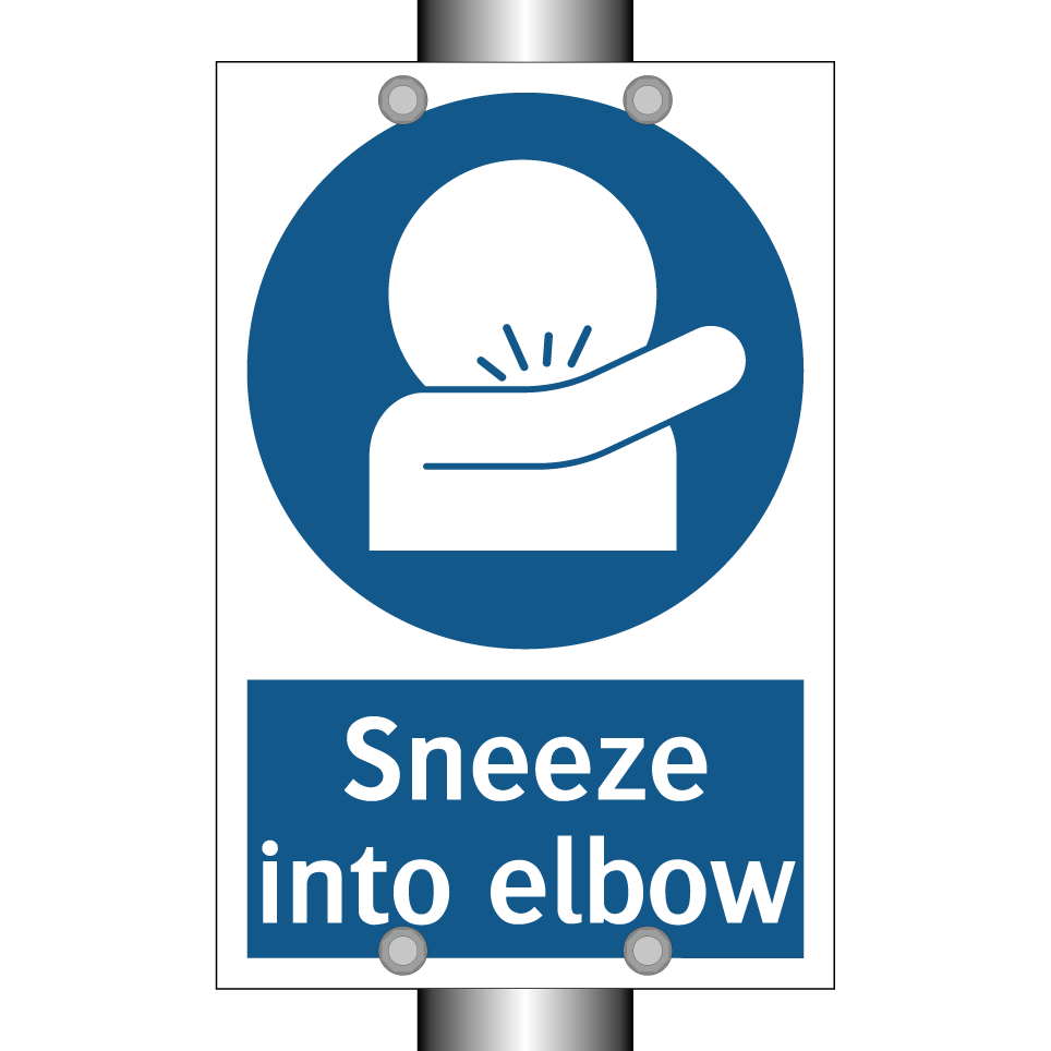 Sneeze into elbow