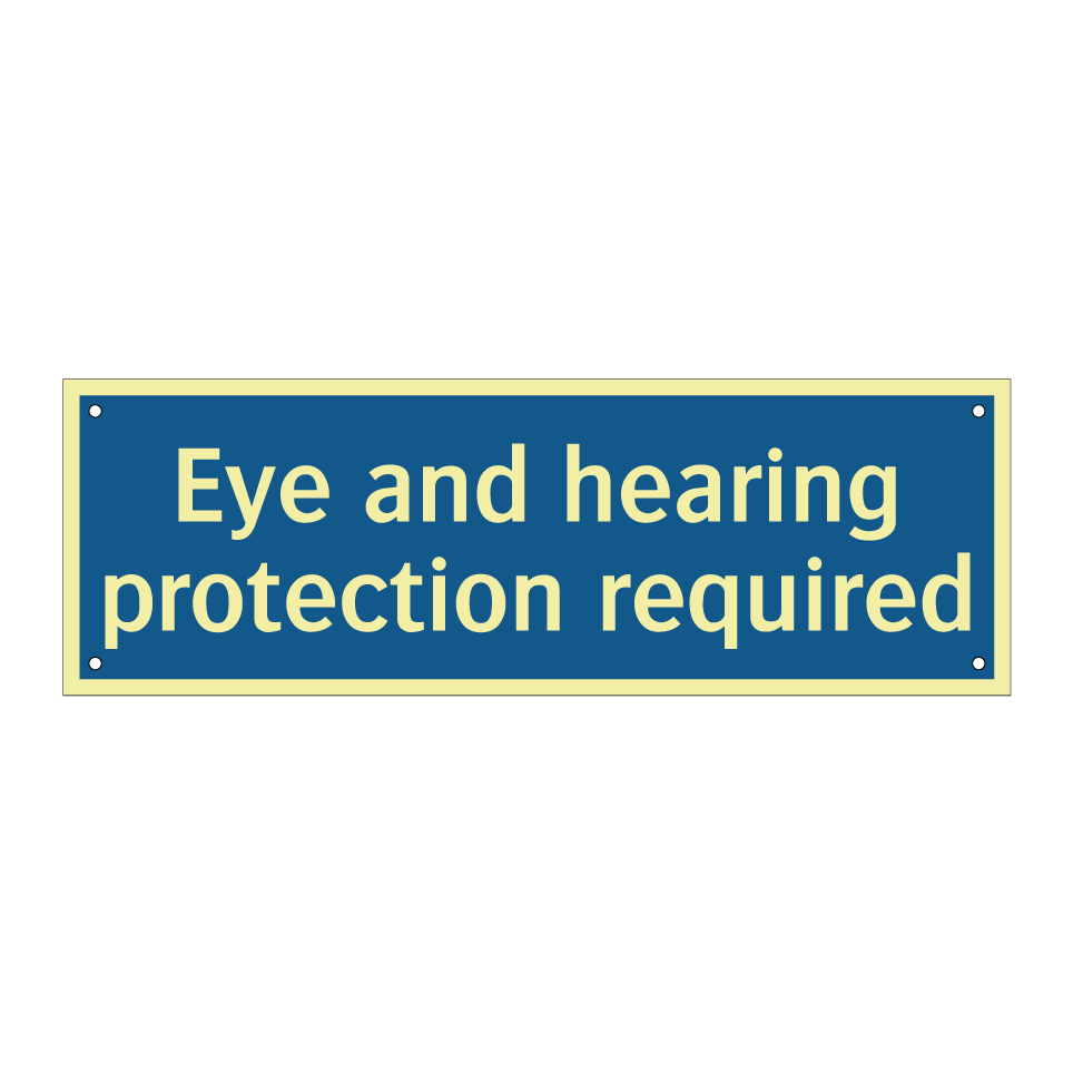 Eye and hearing protection required