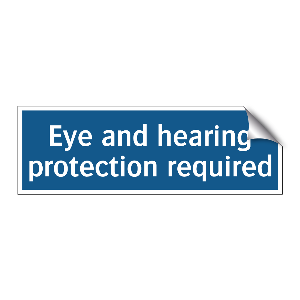 Eye and hearing protection required