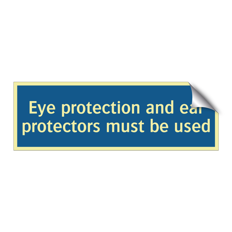 Eye protection and ear protectors must be used
