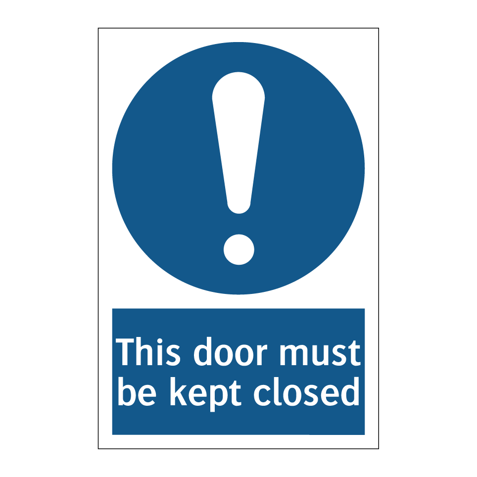 This door must be kept closed