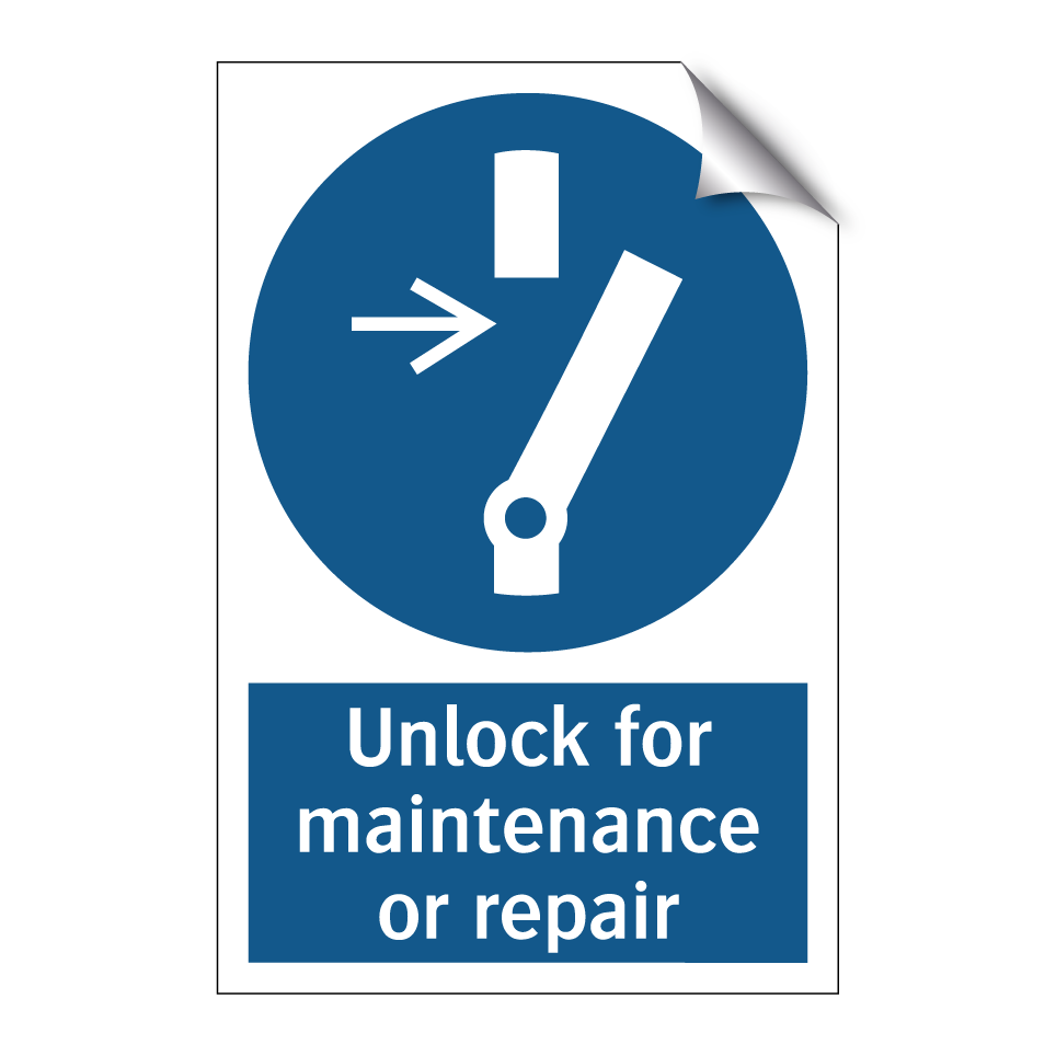 Unlock for maintenance or repair