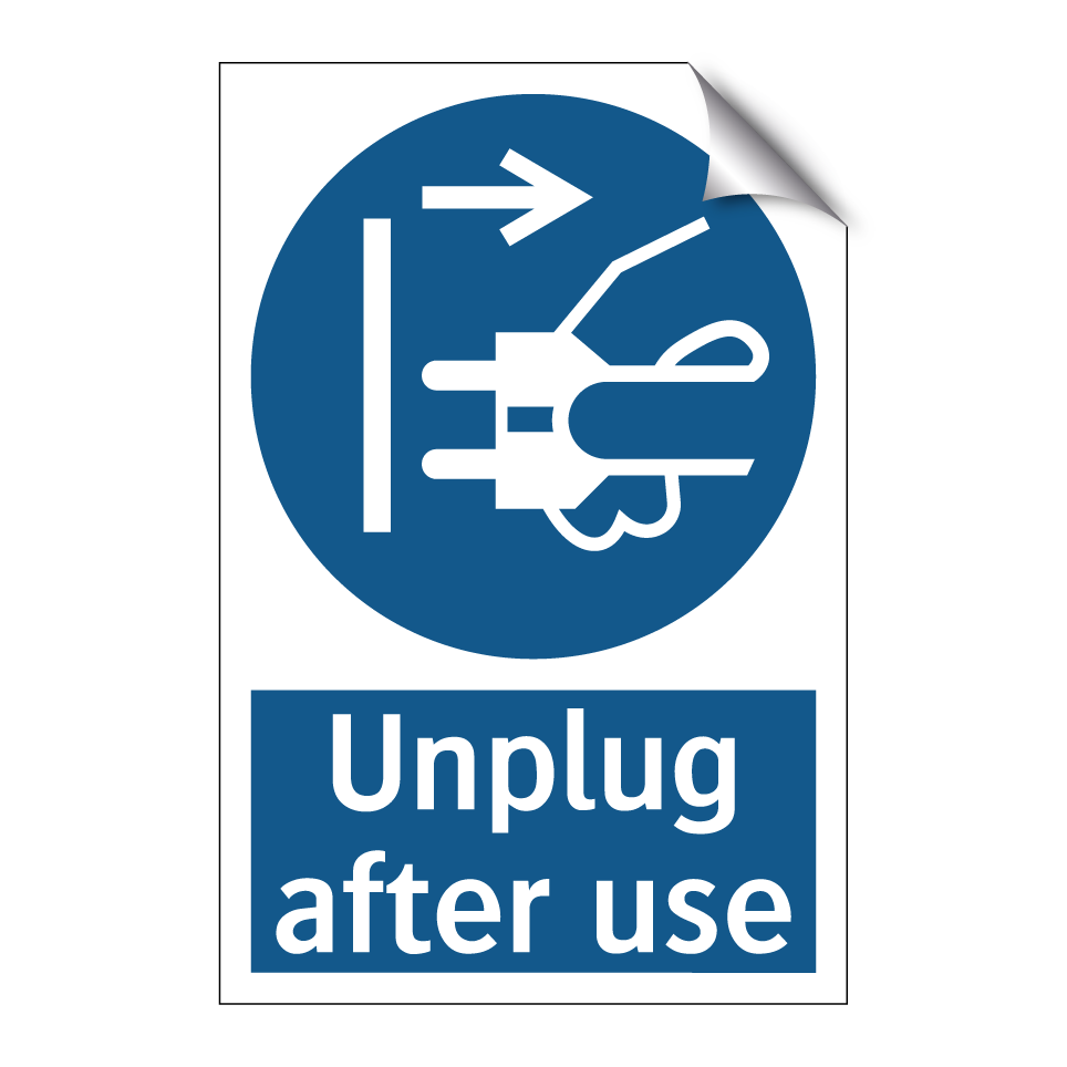 Unplug after use