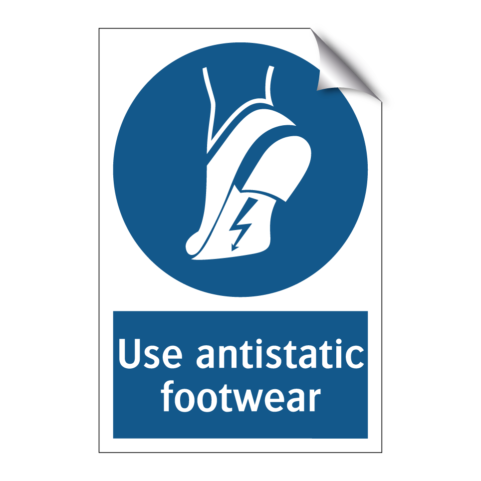 Use antistatic footwear