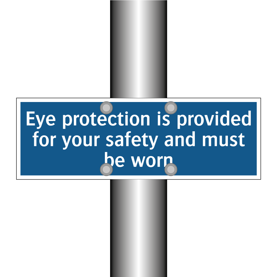 Eye protection is provided for your safety and must be worn