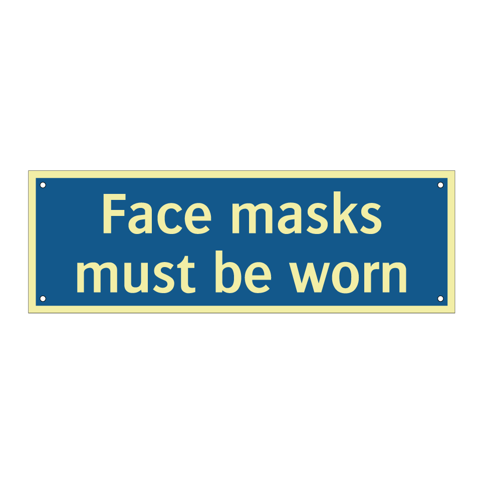Face masks must be worn