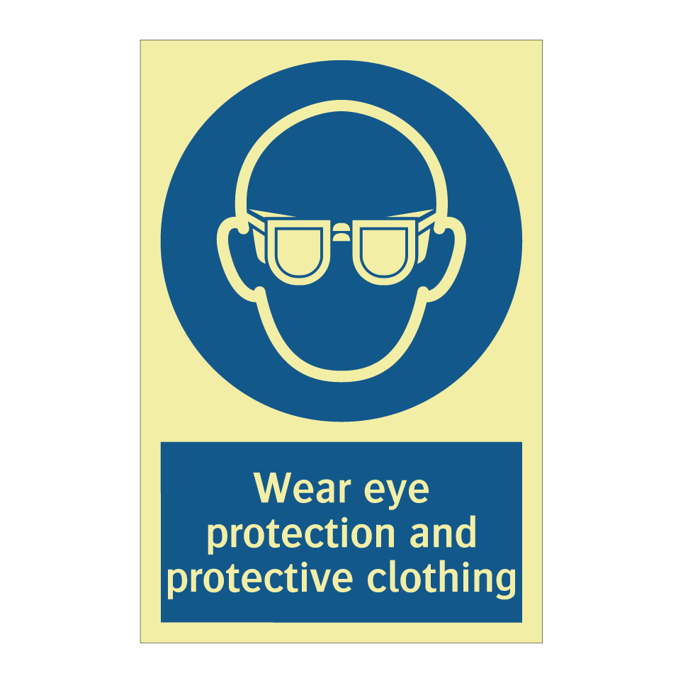 Wear eye protection and protective clothing
