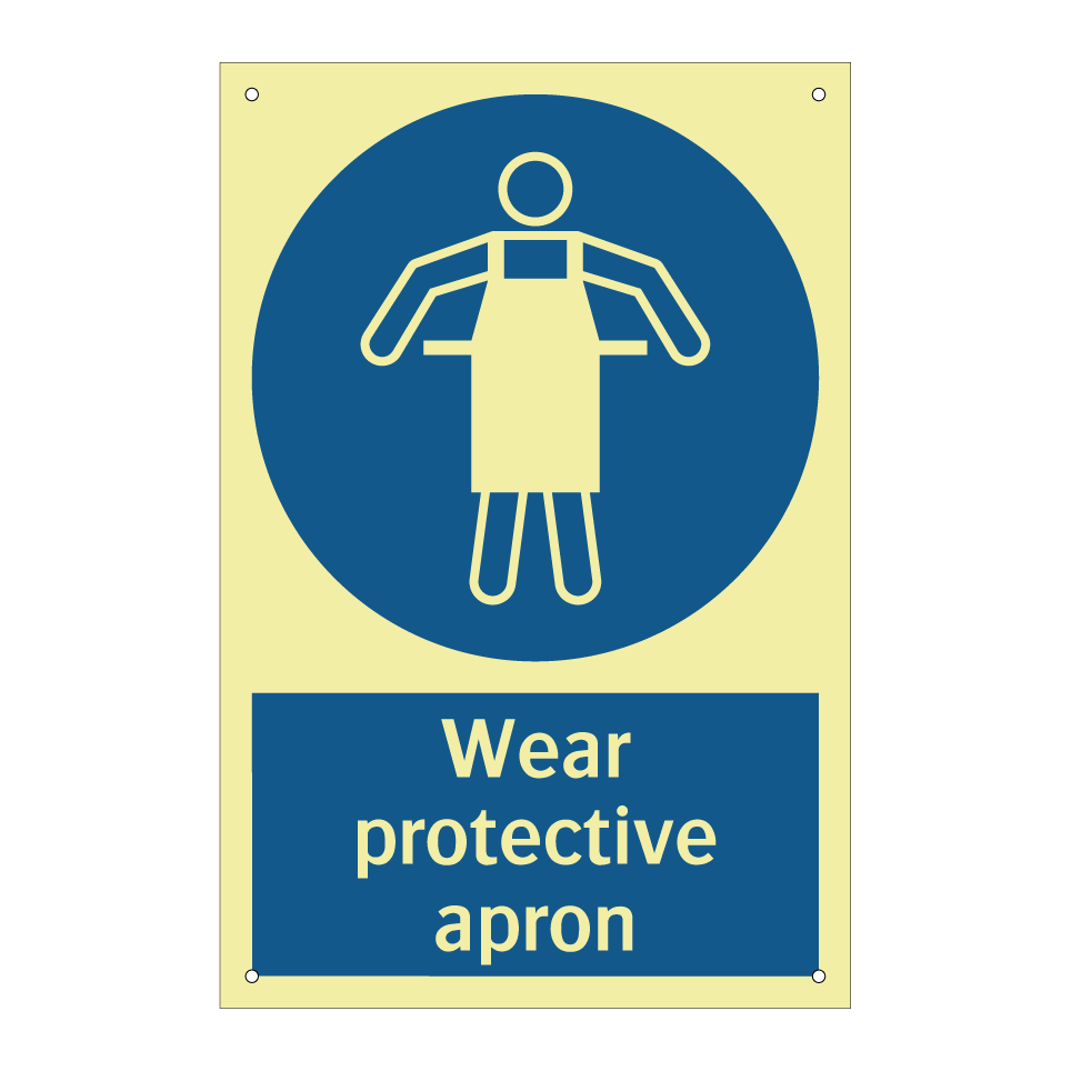 Wear protective apron