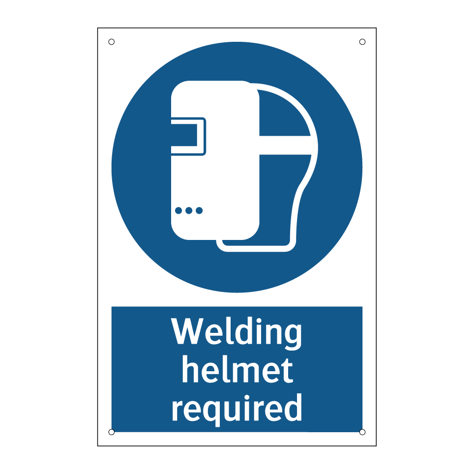 Welding helmet required