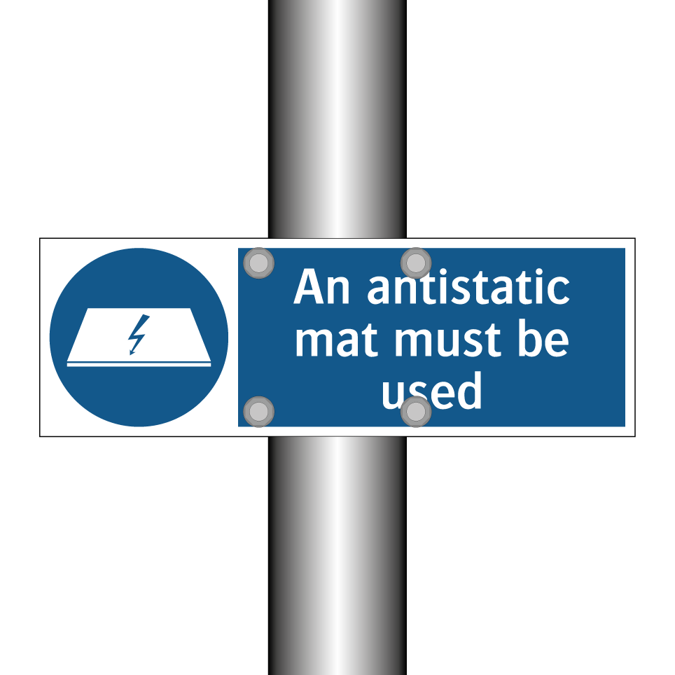 An antistatic mat must be used