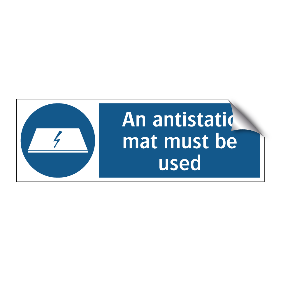 An antistatic mat must be used