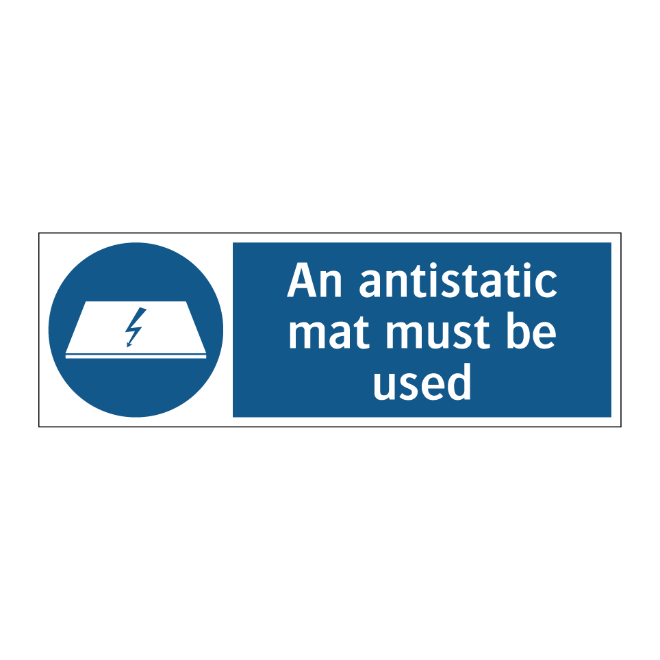 An antistatic mat must be used