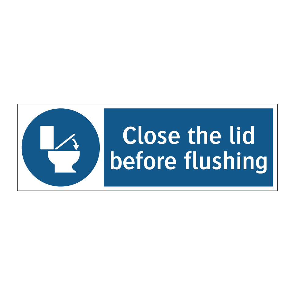 Close the lid before flushing