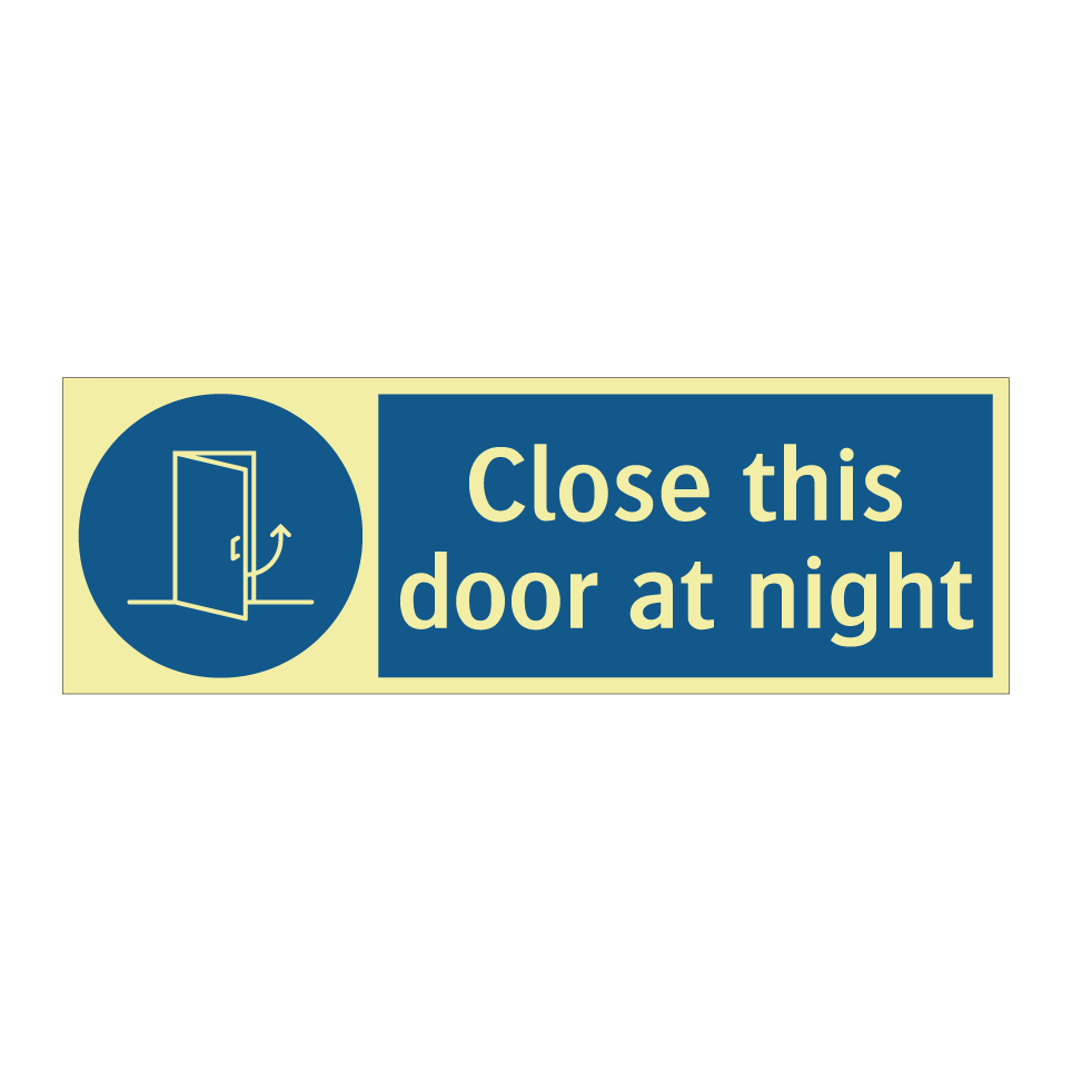 Close this door at night