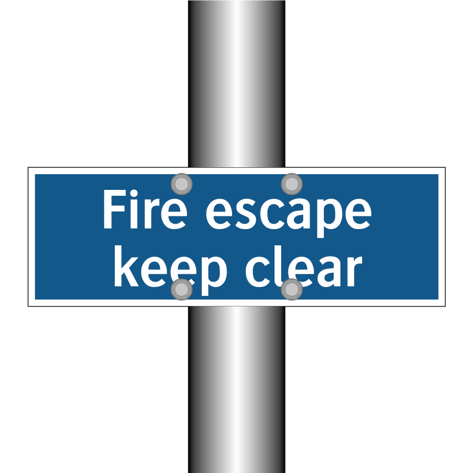 Fire escape keep clear