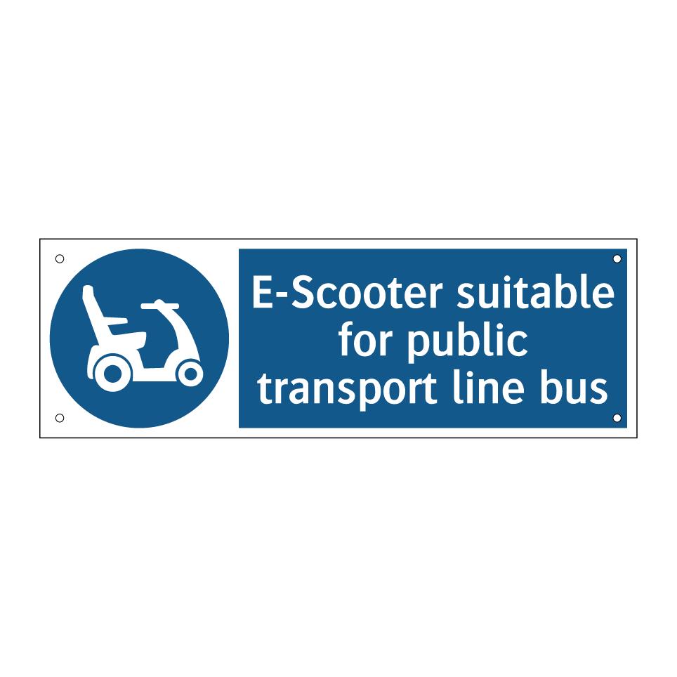 E-Scooter suitable for public transport line bus