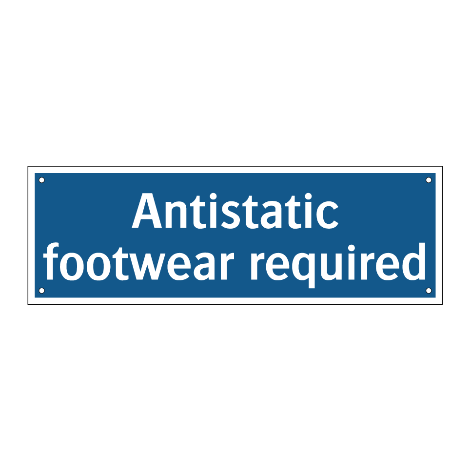 Antistatic footwear required