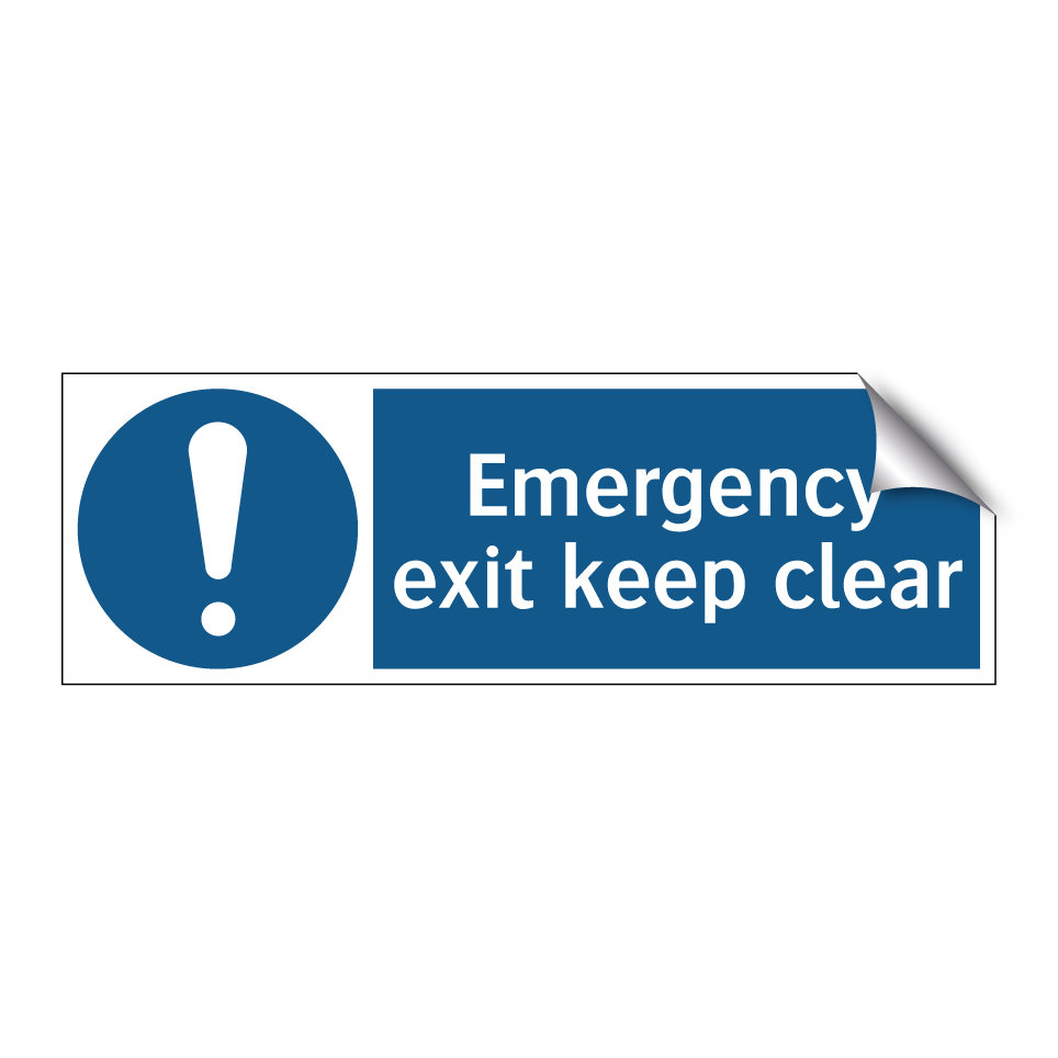 Emergency exit keep clear