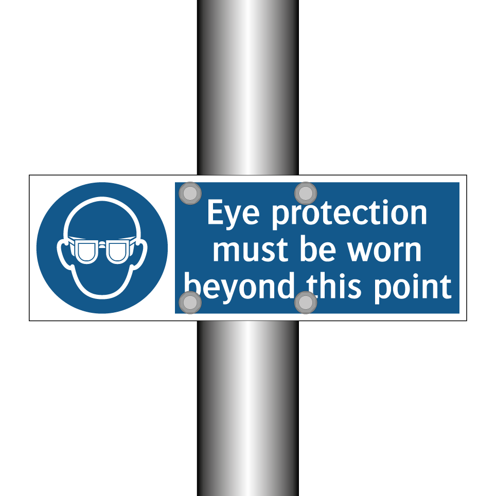 Eye protection must be worn beyond this point