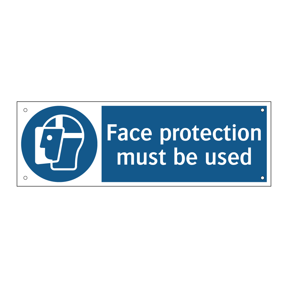 Face protection must be used