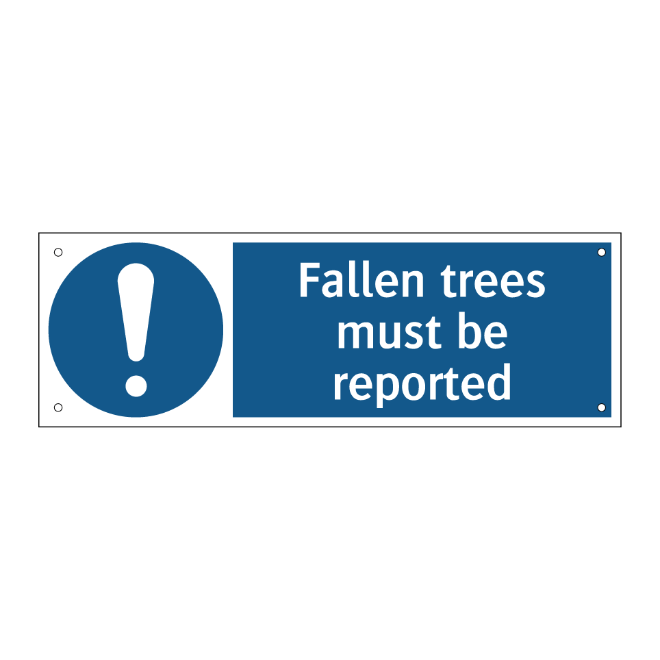 Fallen trees must be reported