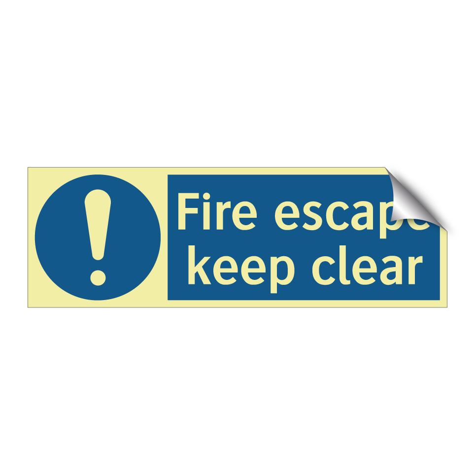 Fire escape keep clear