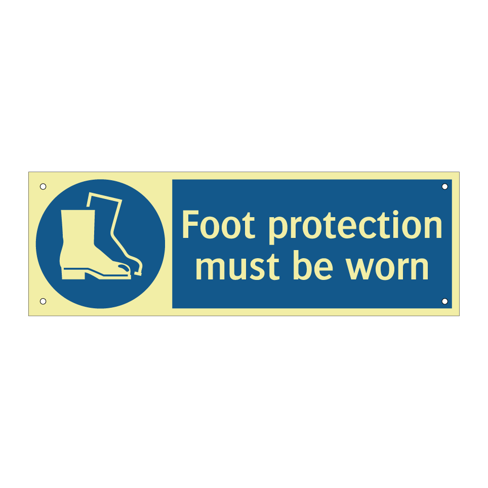 Foot protection must be worn
