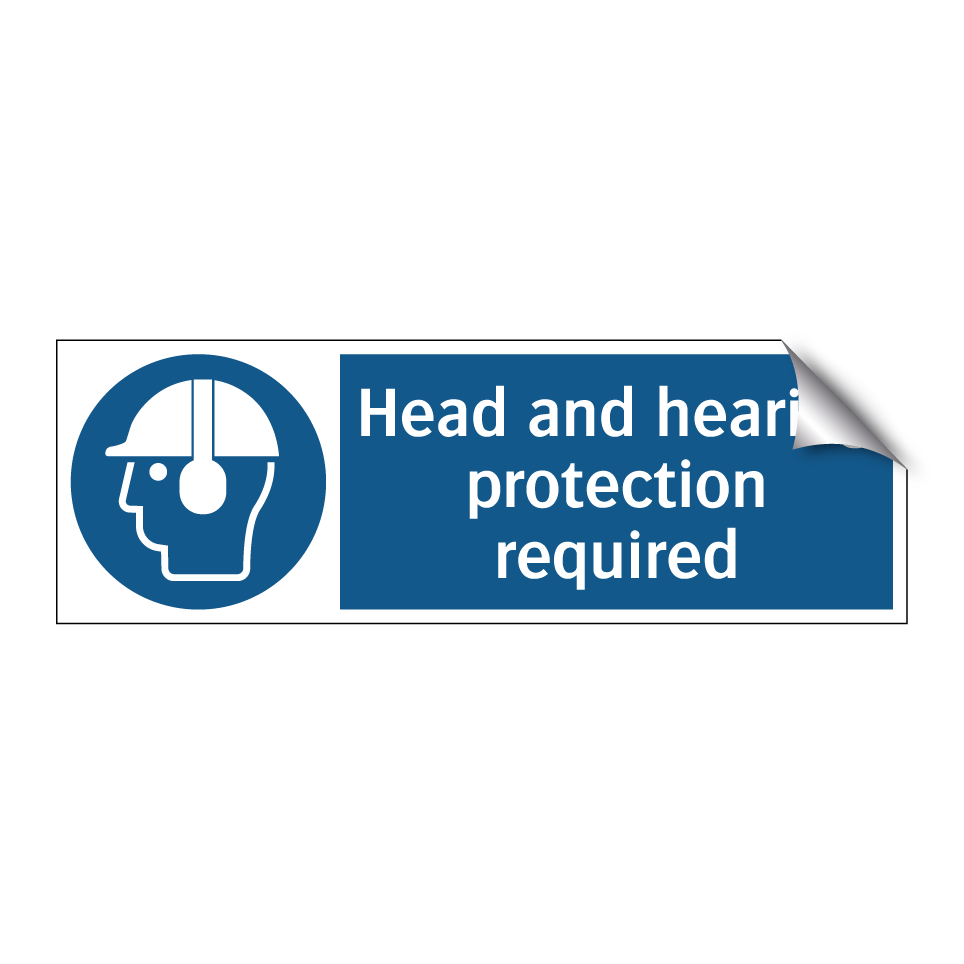 Head and hearing protection required