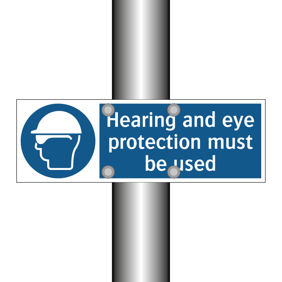 Hearing and eye protection must be used