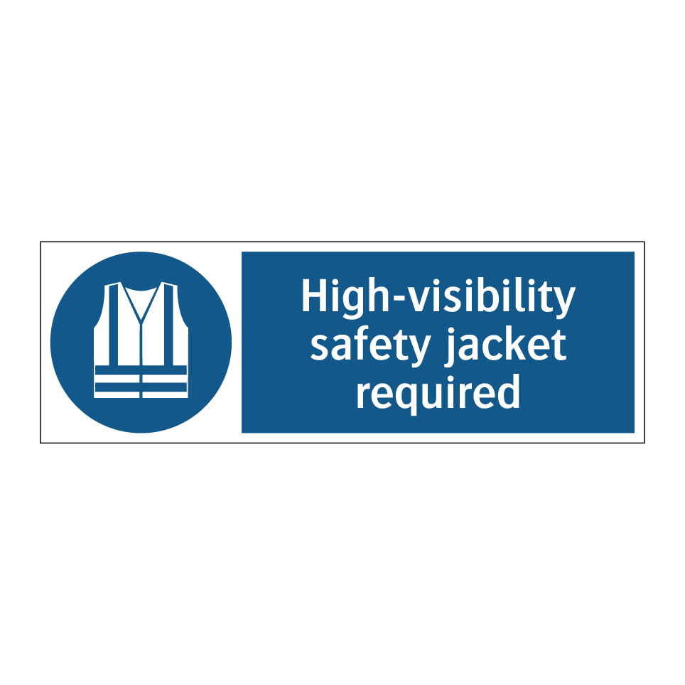 High-visibility safety jacket required