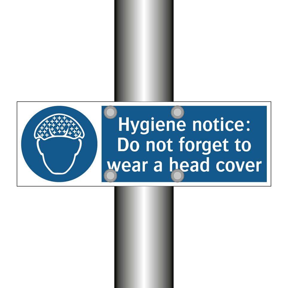 Hygiene notice: Do not forget to wear a head cover