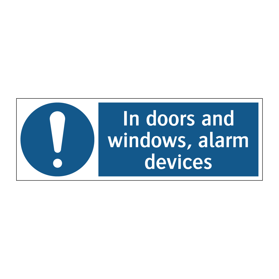 In doors and windows, alarm devices