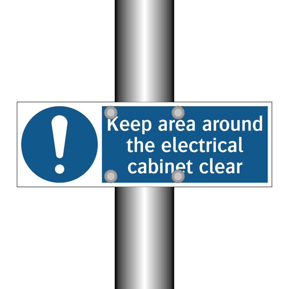 Keep area around the electrical cabinet clear
