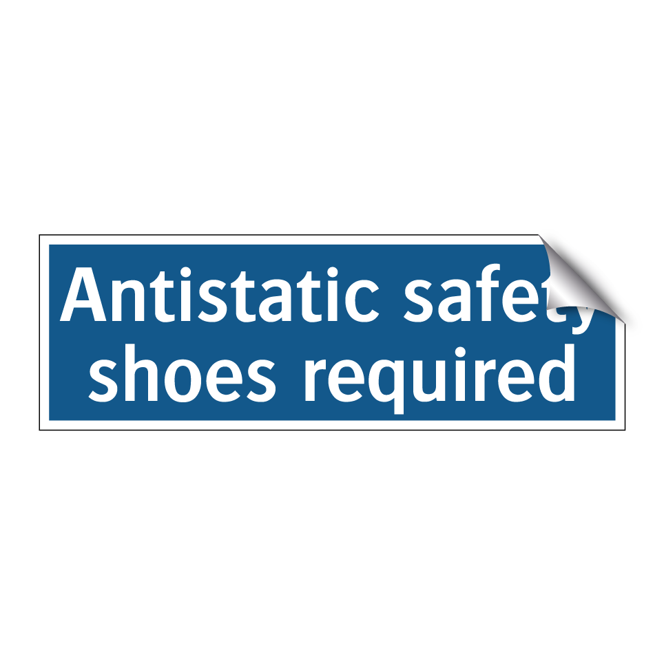 Antistatic safety shoes required