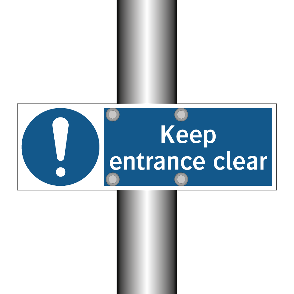 Keep entrance clear
