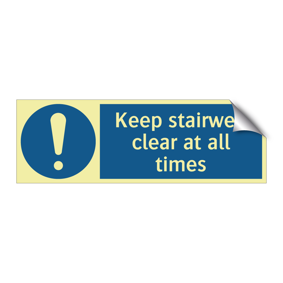 Keep stairwell clear at all times