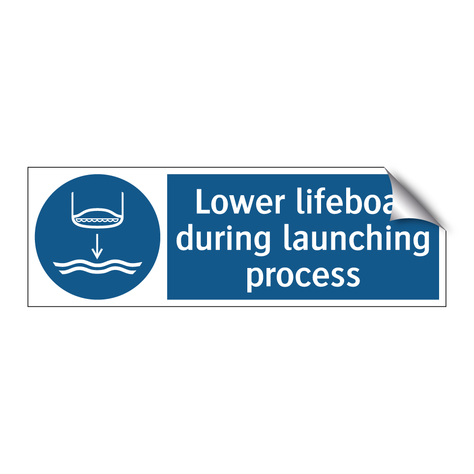 Lower lifeboat during launching process