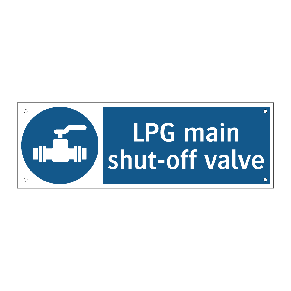 LPG main shut-off valve