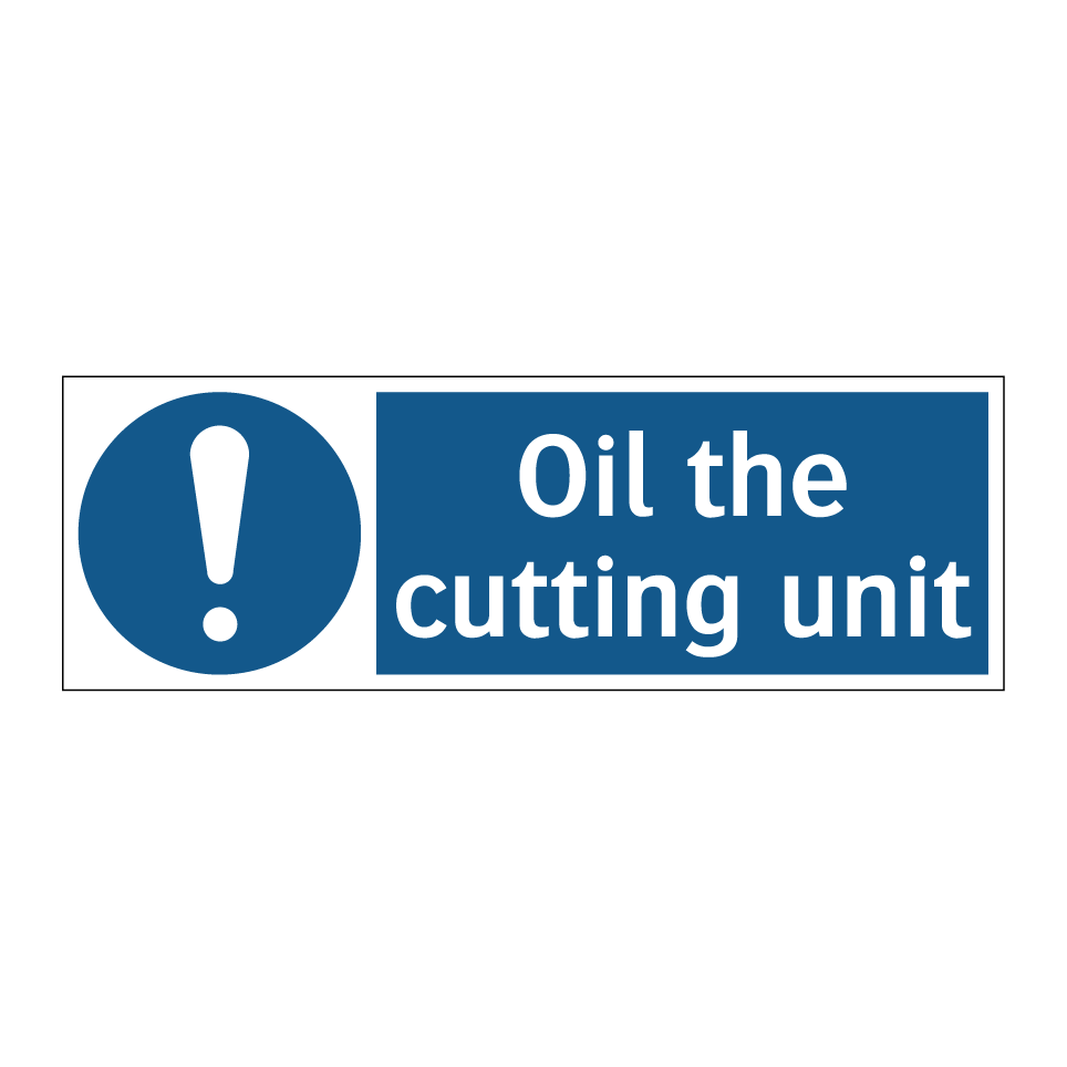 Oil the cutting unit