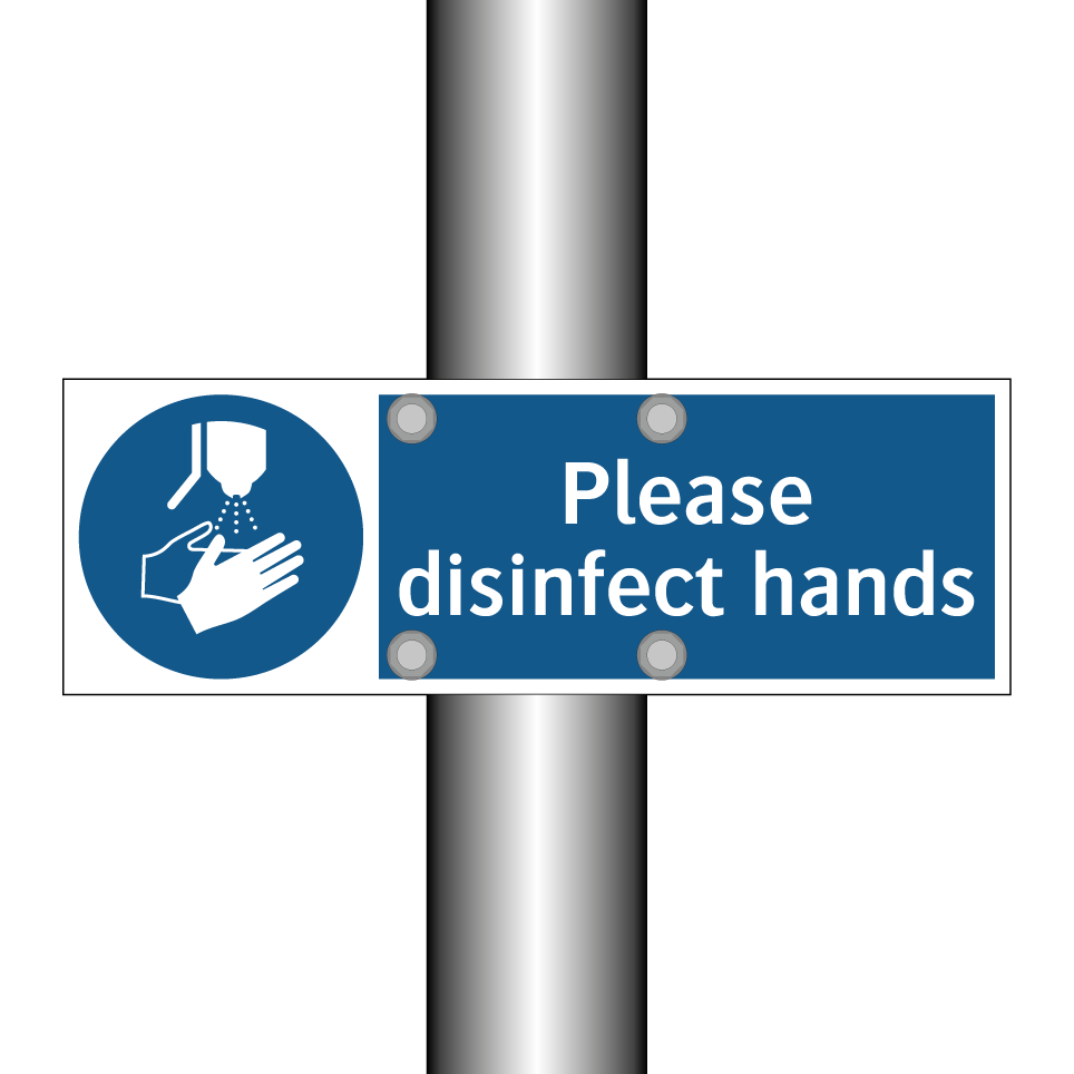 Please disinfect hands