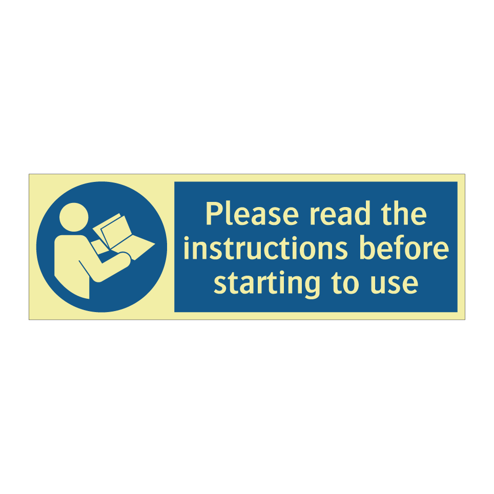 Please read the instructions before starting to use