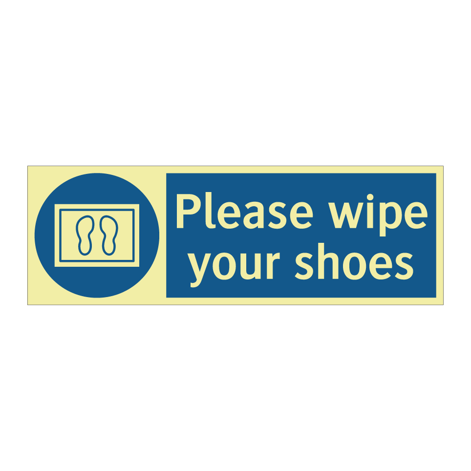 Please wipe your shoes