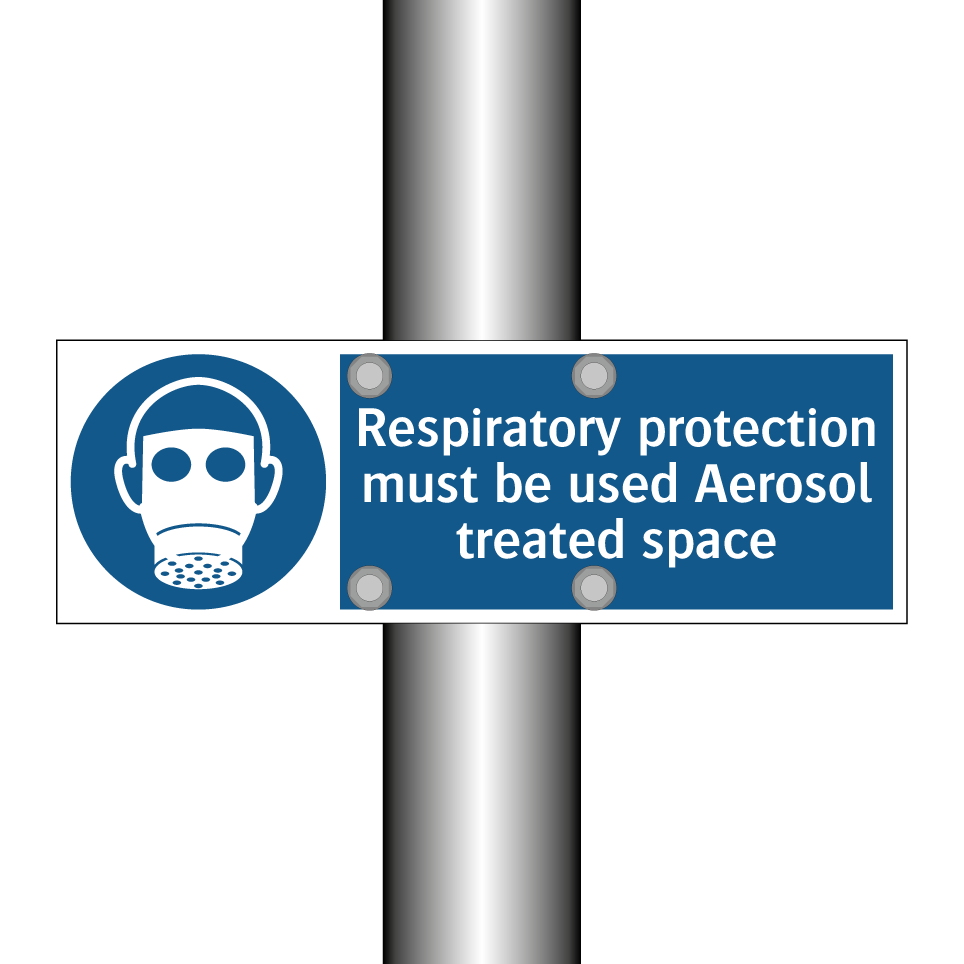 Respiratory protection must be used Aerosol treated space