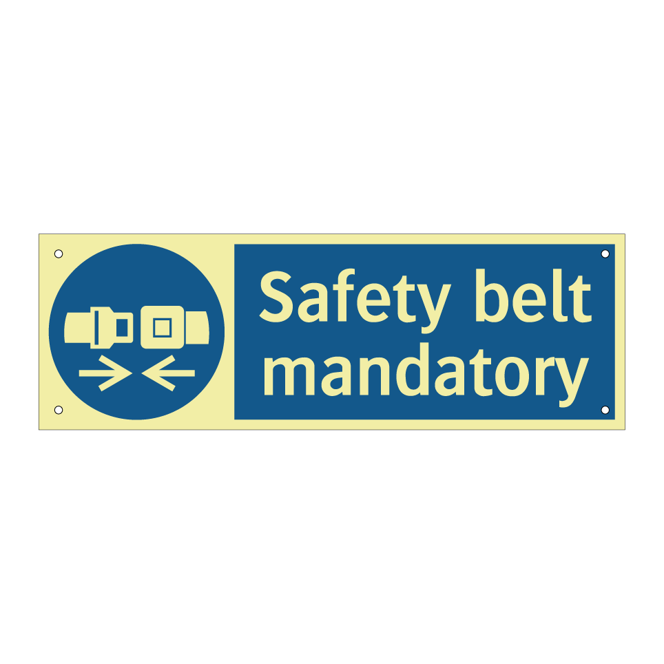 Safety belt mandatory