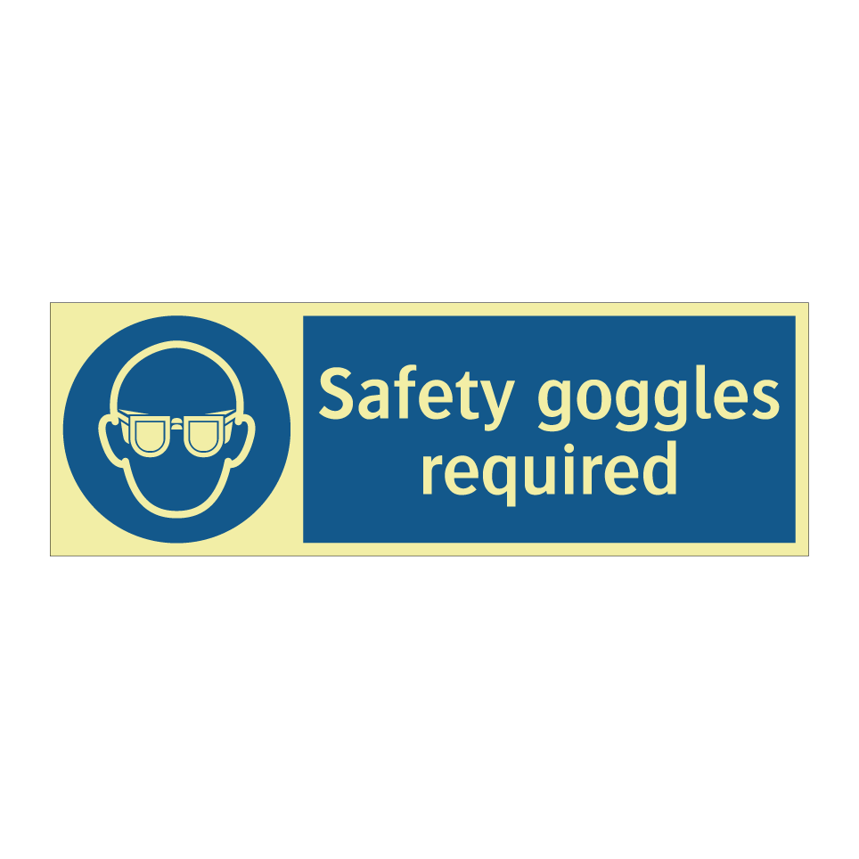 Safety goggles required
