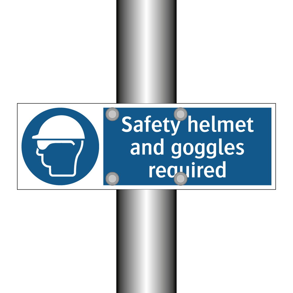 Safety helmet and goggles required