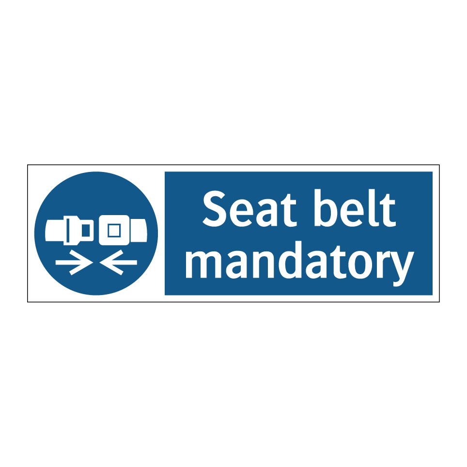 Seat belt mandatory