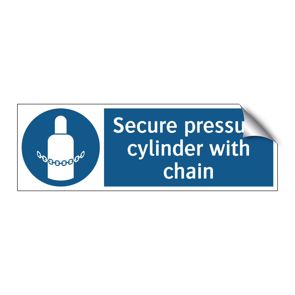 Secure pressure cylinder with chain